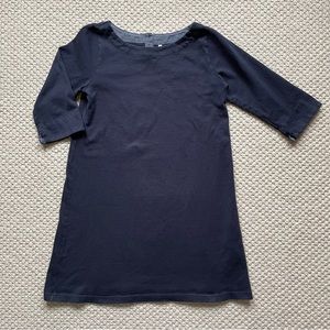 Muji blue cotton jersey shift dress